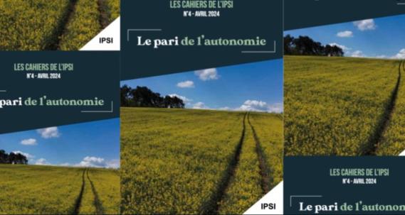 Le pari de l'autonomie : cahier de couverture avec des champs